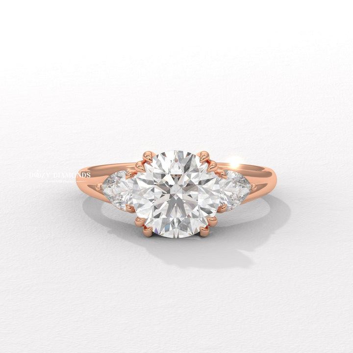 Sustainable engagement ring
Buy lab diamond engagement ring online
14K gold three stone ring