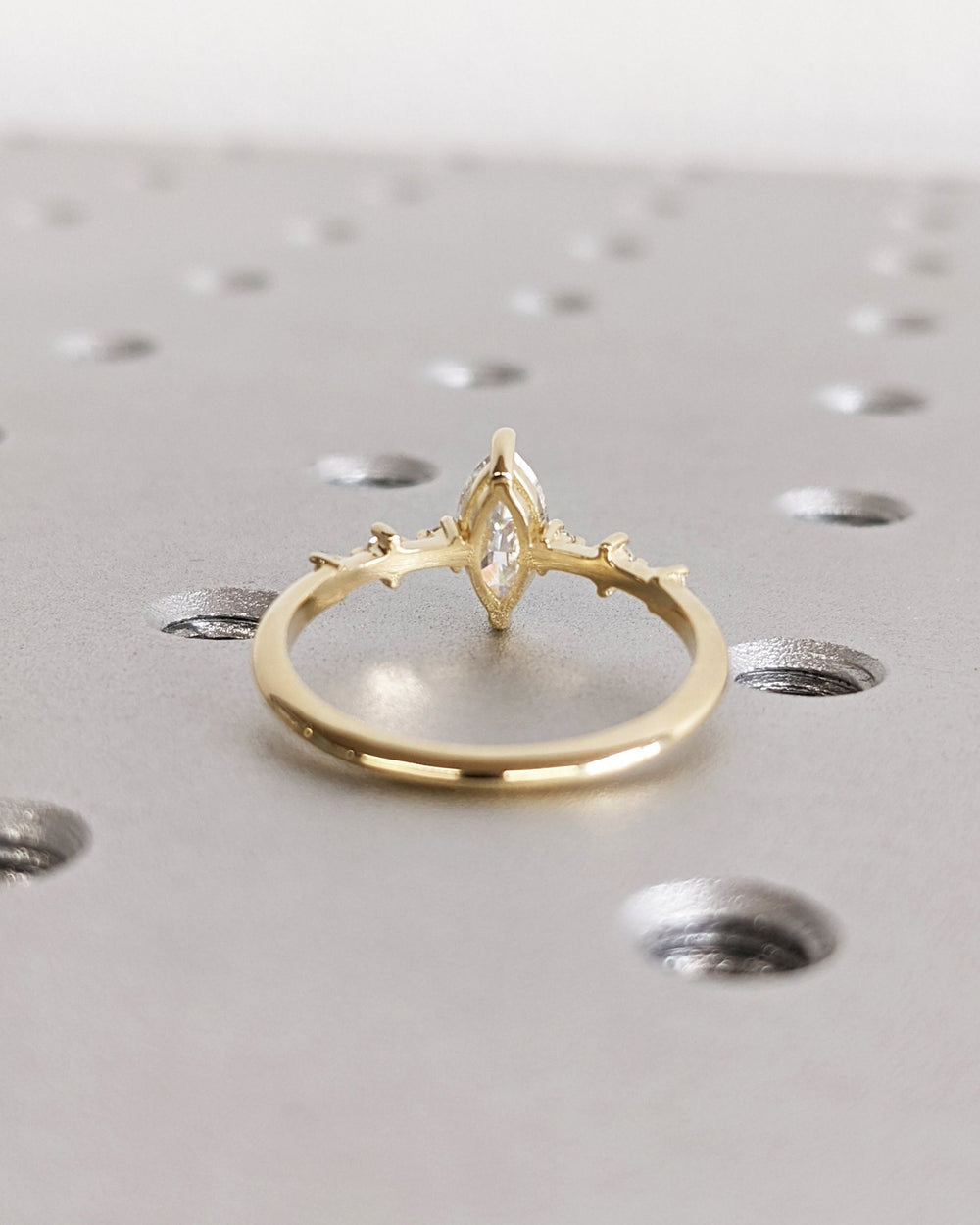 Luxury marquise diamond engagement ring