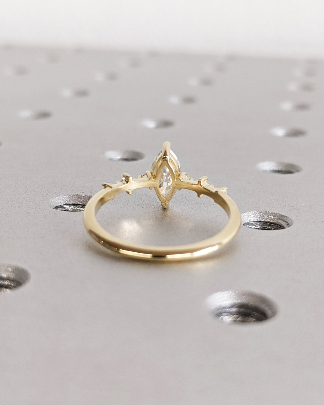 Luxury marquise diamond engagement ring