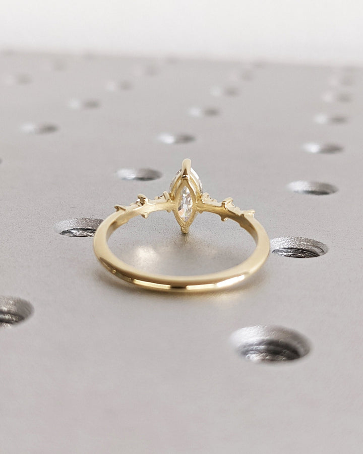 Luxury marquise diamond engagement ring