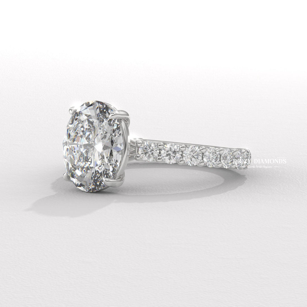 ethical bridal ring, diamond promise ring, engagement ring for bride, luxury engagement accessory, brilliant diamond ring, classic bridal jewelry, romantic jewelry gift, oval cut bridal ring