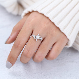 round-shaped-moissanite-art-deco-engagement-ring