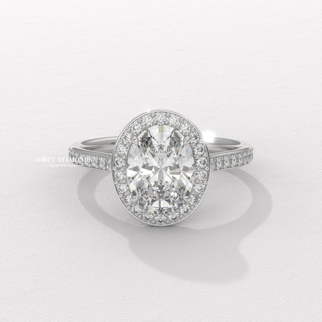 romantic engagement ring, statement engagement ring, designer engagement ring, halo bridal ring, luxury proposal ring, fine diamond jewelry, oval halo bridal ring, modern engagement ring, engagement gift for her, bridal ring set, oval halo diamond ring, elegant bridal jewelry,