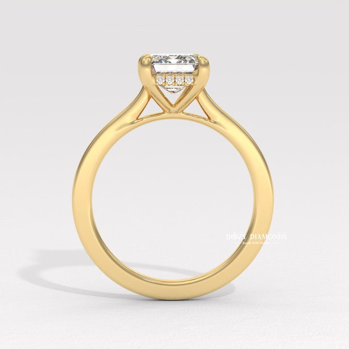 timeless emerald design, elegant diamond ring, sustainable diamond jewelry, ethical lab diamond ring, eco friendly engagement jewelry, conflict free diamond ring, luxury bridal accessory,