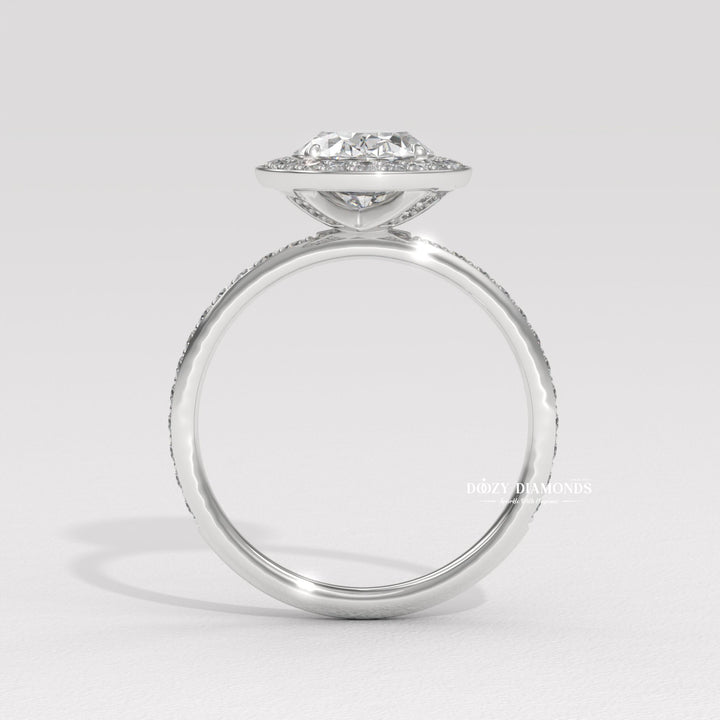 dazzling halo ring, solitaire halo engagement ring, diamond halo bridal set, elegant diamond ring, bridal diamond ring, oval center diamond ring, engagement ring with halo,