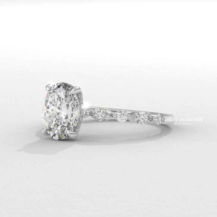 oval jewelry ring, proposal diamond ring, contemporary bridal ring, sustainable luxury jewelry, modern bridal ring,