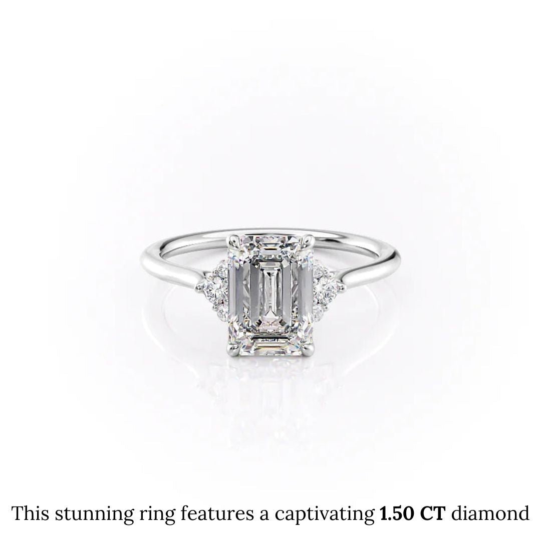 emerald cut diamond wedding ring,