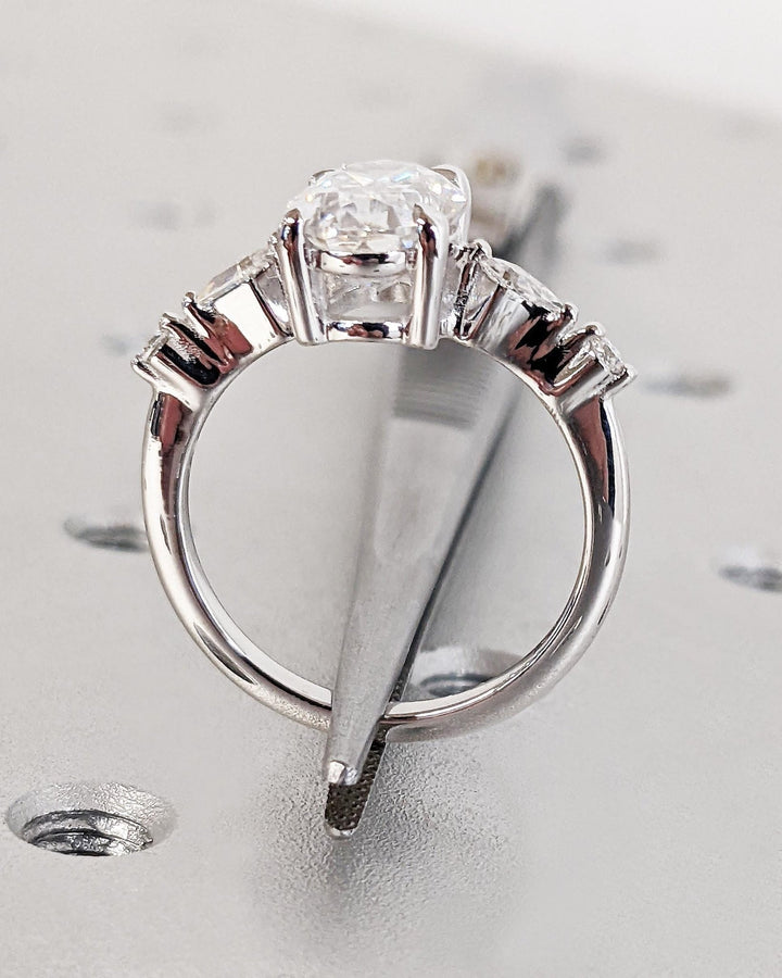modern oval engagement ring
