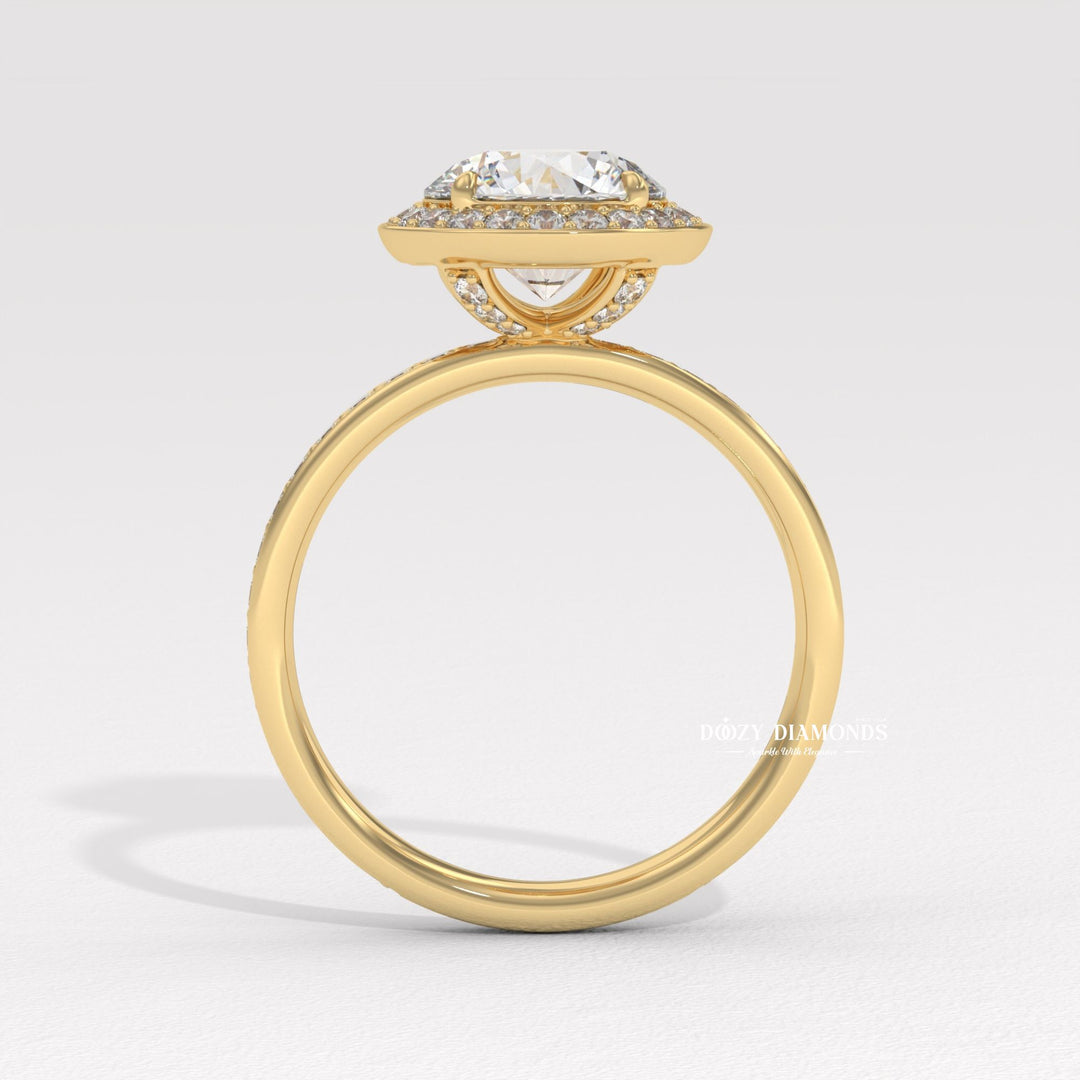 anniversary diamond ring, engagement jewelry, round center stone ring, handcrafted diamond ring, premium diamond ring, eco friendly diamond ring, classic engagement ring, timeless diamond ring,