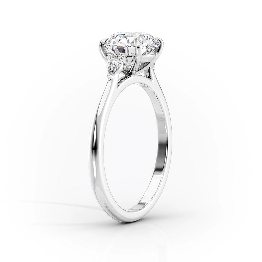 modern diamond engagement ring