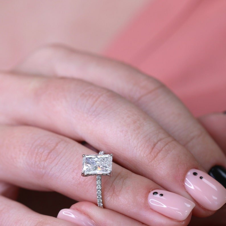 radiant center stone ring