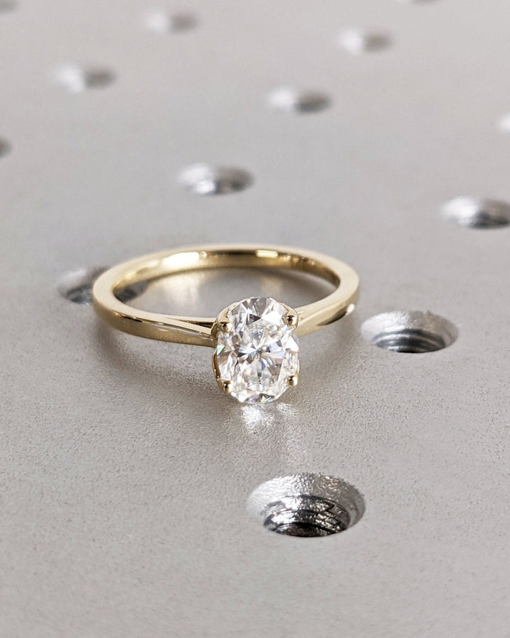 elegant oval diamond bridal accessory,