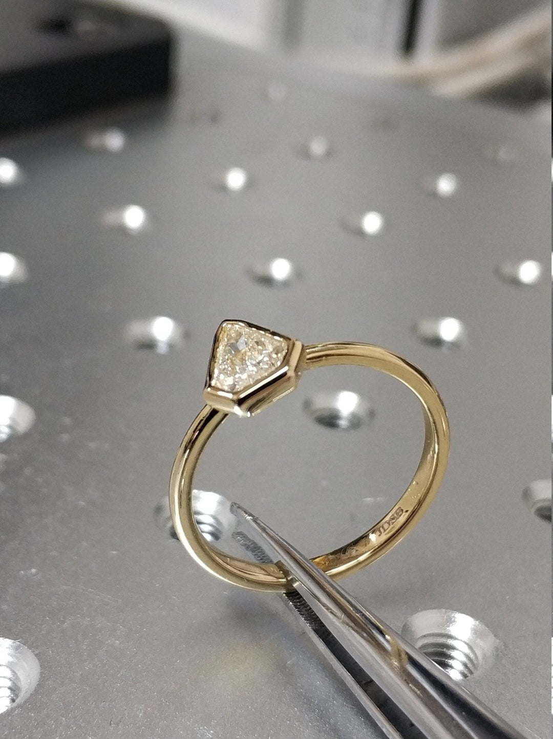 unique geometric engagement ring