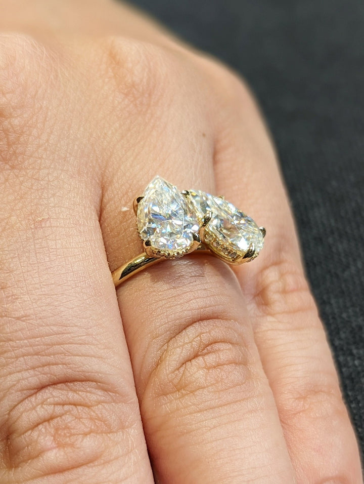 2.50CT pear engagement ring for women