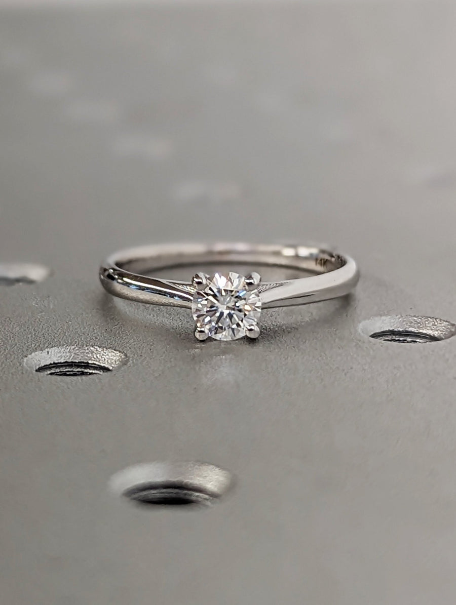 Sustainable lab grown diamond engagement ring
