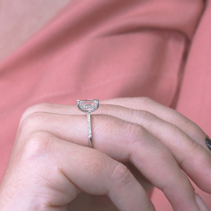 F color engagement ring