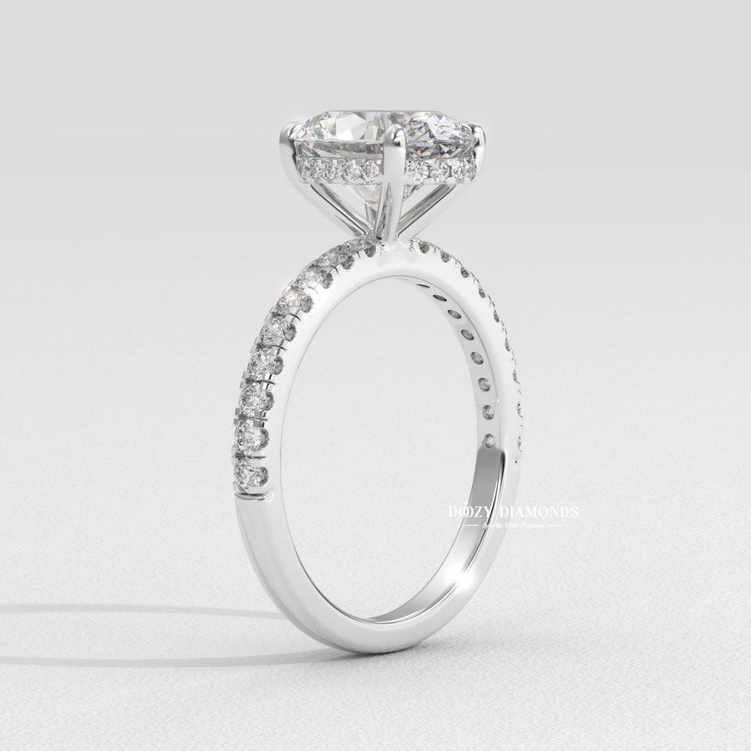 luxury oval ring, vintage engagement ring, vintage style ring, modern solitaire ring, classic solitaire ring, oval diamond solitaire, solitaire engagement ring, micro pave diamond ring,