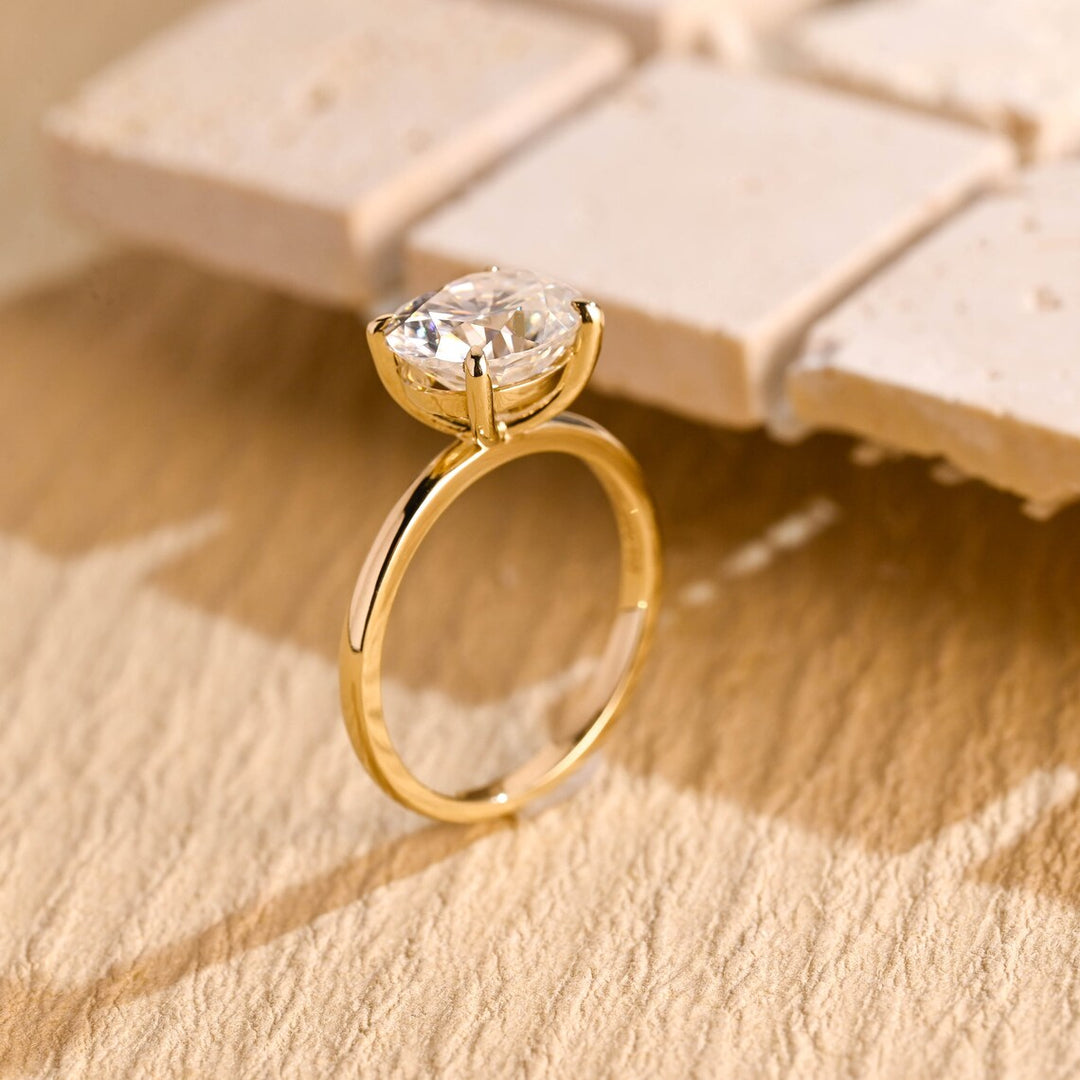 1.50CT East West Oval Cut Solitaire IGI Certified Lab Grown Diamond Engagement Ring For Her