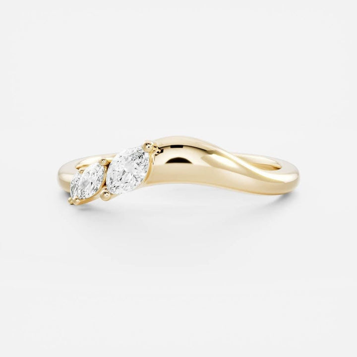 Marquise Diamond CVD EF/VVS Unique Curved Band for Women