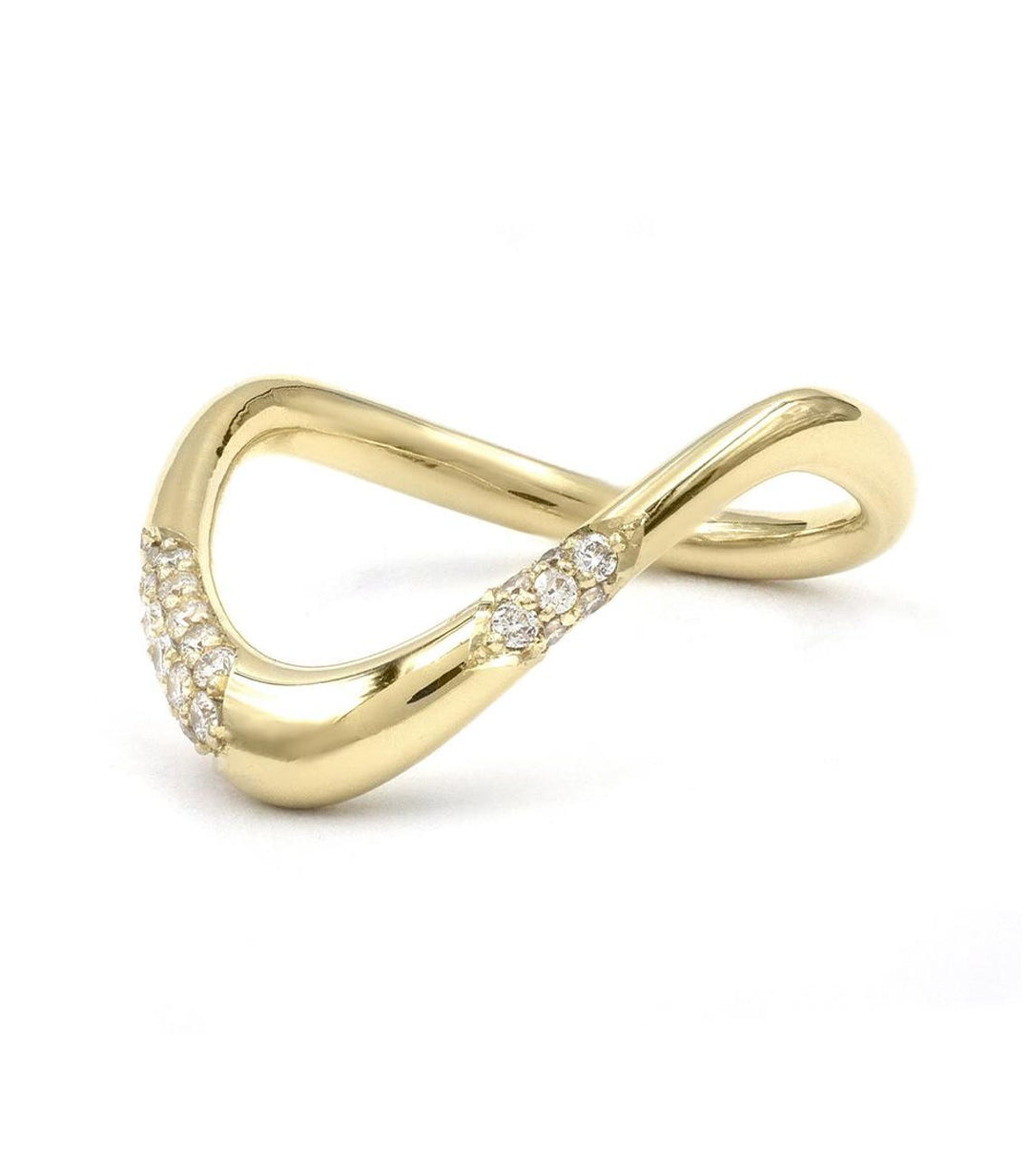 Round Diamond CVD EF/VVS Chevron V Wedding Band for Women
