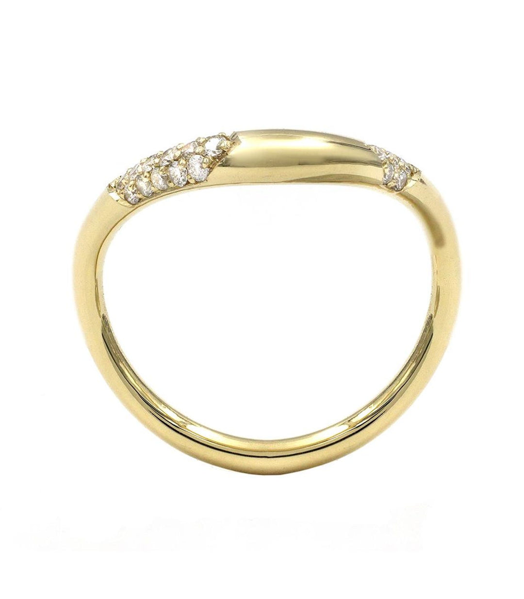 Round Diamond CVD EF/VVS Chevron V Wedding Band for Women