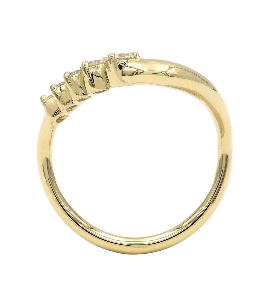 Round Diamond CVD EF/VVS Wave Design Wedding Band