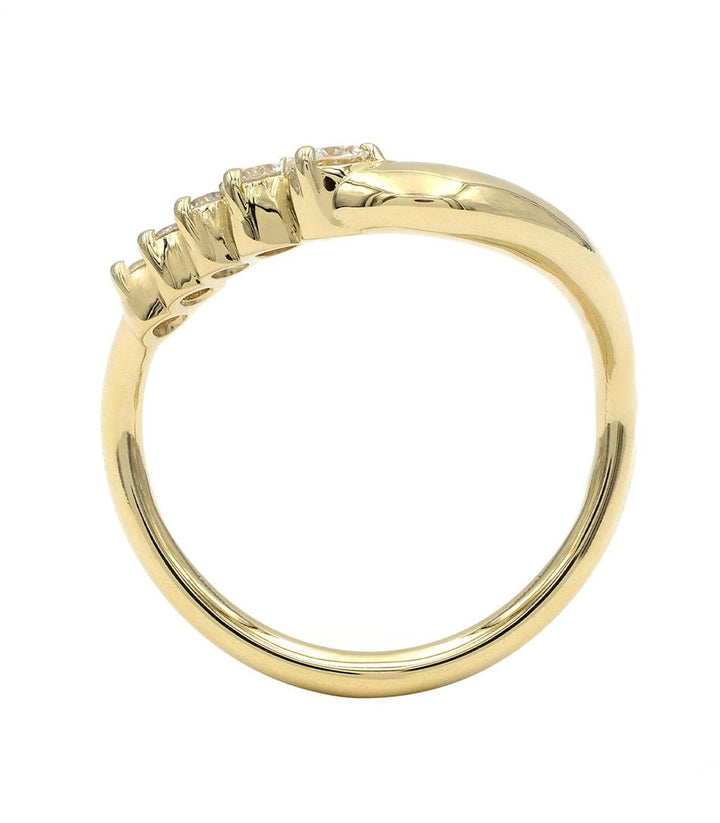 Round Diamond CVD EF/VVS Wave Design Wedding Band