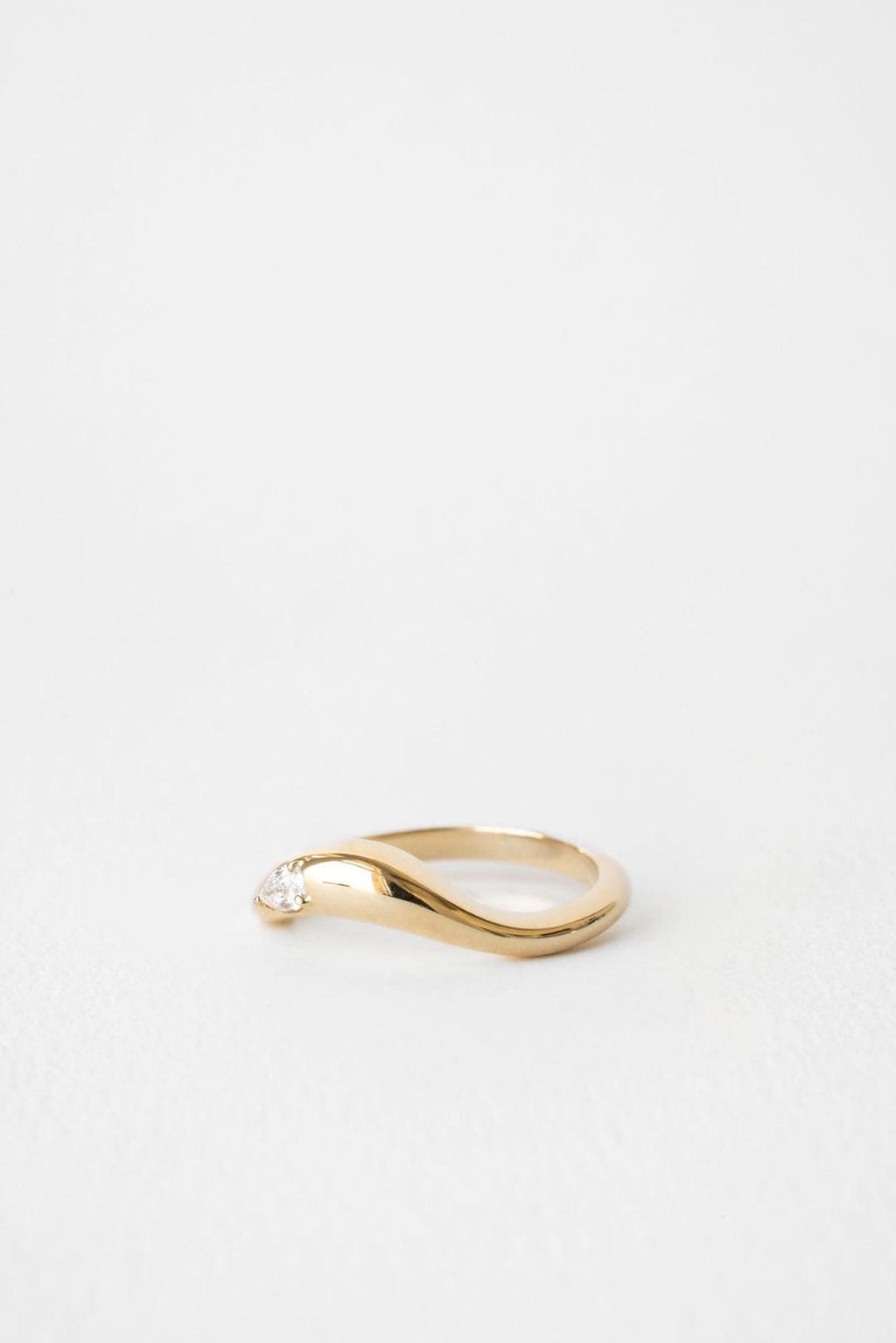 Pear Diamond CVD EF/VVS Chevron V Shaped Wedding Band