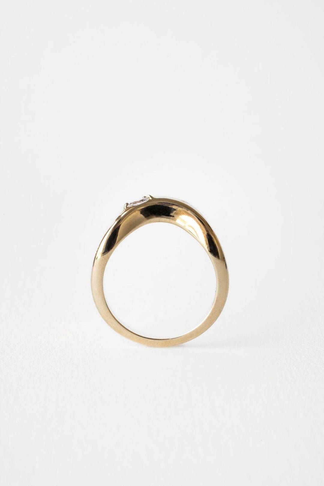 Pear Diamond CVD EF/VVS Chevron V Shaped Wedding Band