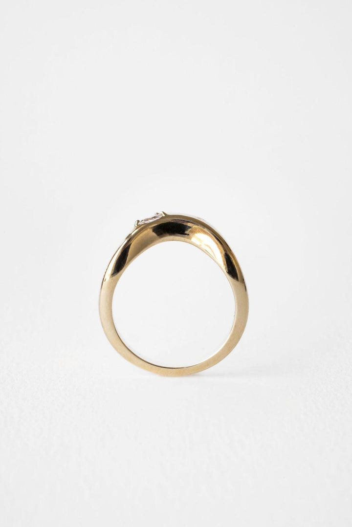 Pear Diamond CVD EF/VVS Chevron V Shaped Wedding Band