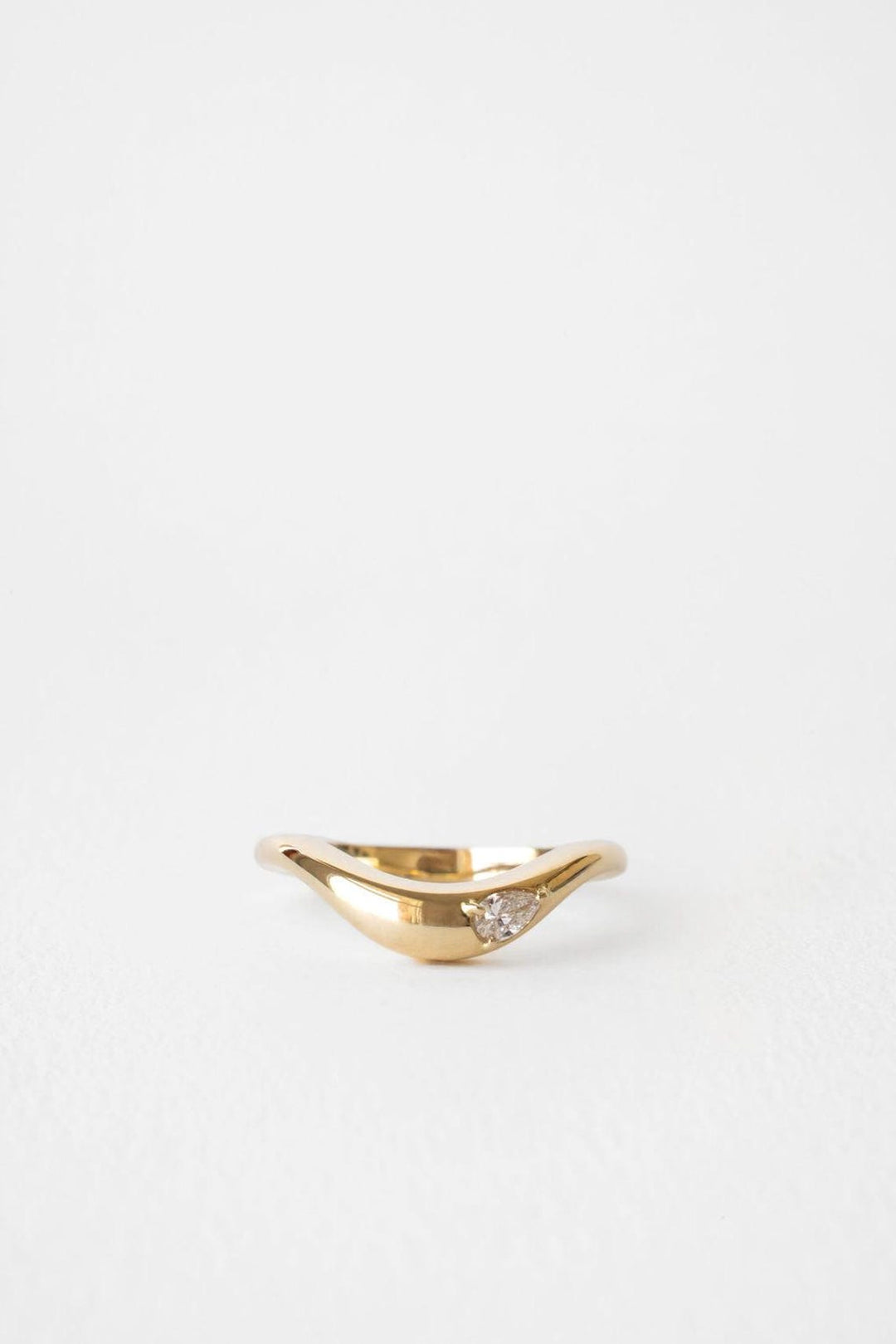 Pear Diamond CVD EF/VVS Chevron V Shaped Wedding Band