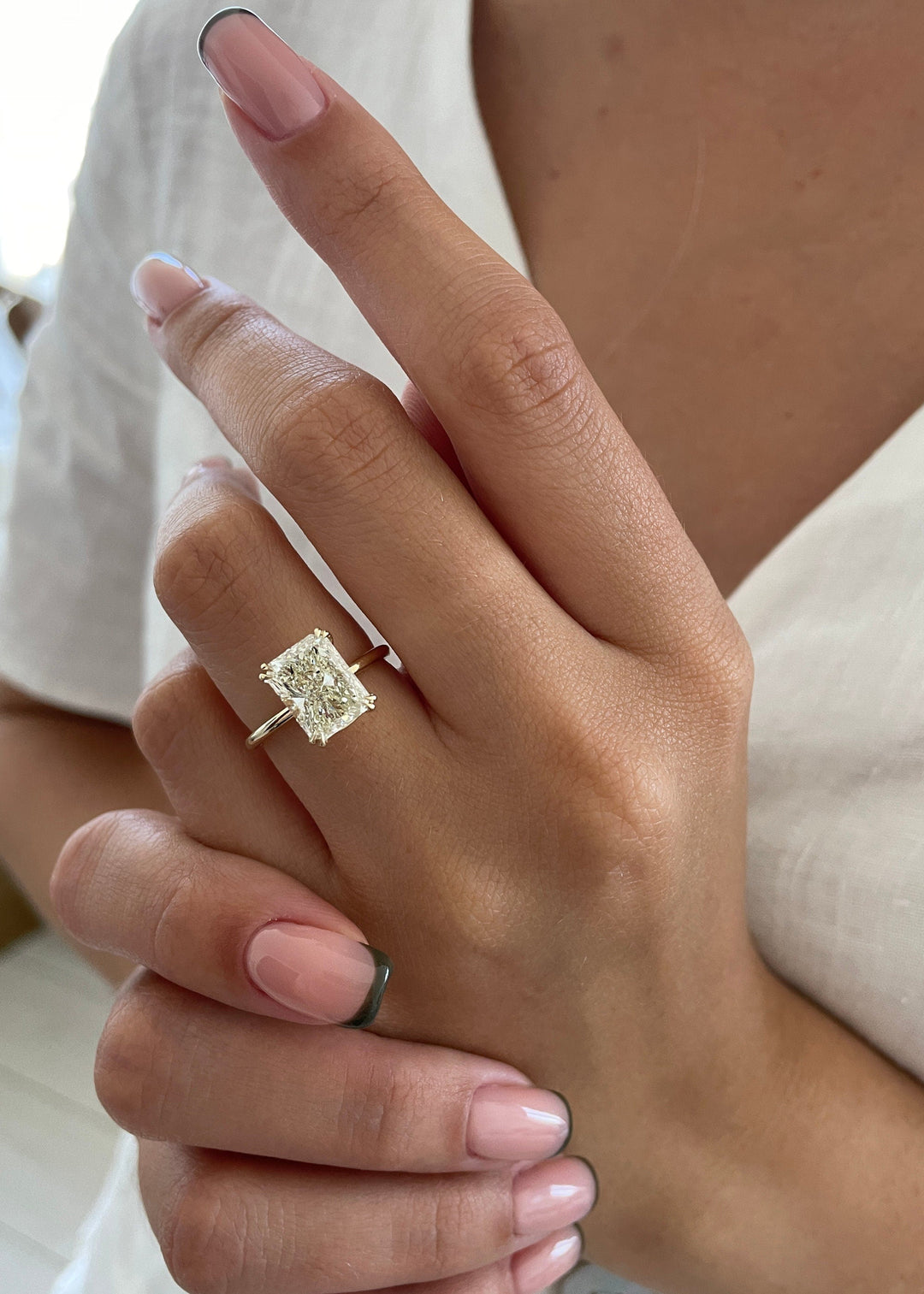 1.01 CT-3.01 CT Radiant Diamond Solitaire Engagement Ring