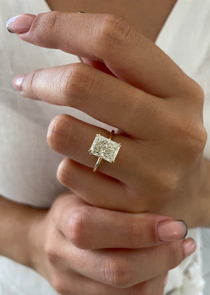 1.01 CT-3.01 CT Radiant Diamond Solitaire Engagement Ring