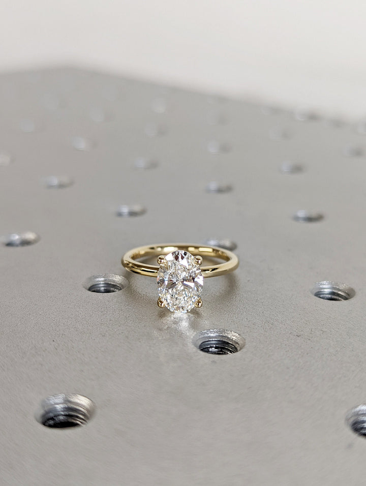 1.50CT Oval Cut Solitaire Lab Grown Diamond Engagement Ring Anniversary Gift