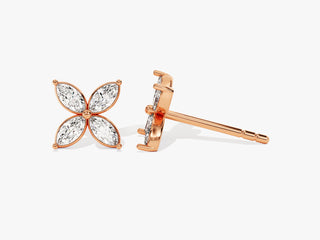 Marquise Cut Diamond Clover Moissanite Earrings For Her