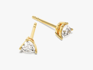 Minimalist Heart Cut Moissanite Diamond Earrings For Her