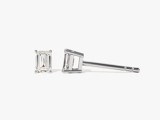 Emerald Cut Diamond Solitaire Moissanite Earrings For Women