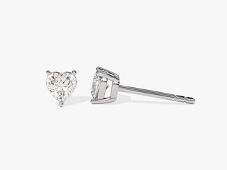 Minimalist Heart Cut Moissanite Diamond Earrings For Her