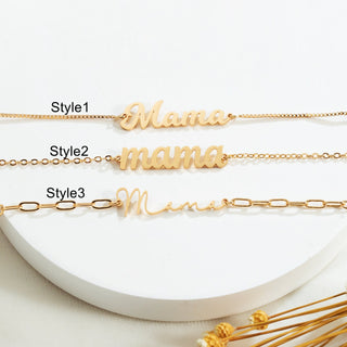 Custom Name 'Mama' Gold Bracelet for Mother's Day