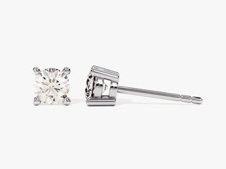 Round Cut Diamond Solitaire Moissanite Stud Earrings