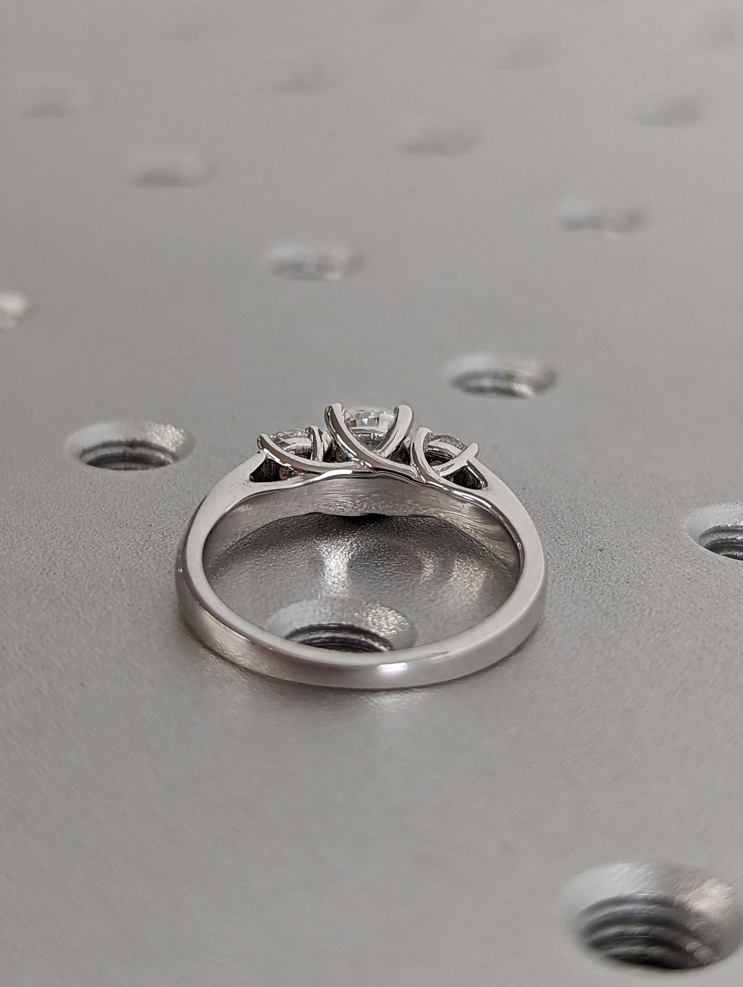 0.50CT Round Cut Three Stone Lab Grown Diamond Engagement Ring Minimalist Engagement Ring For Her