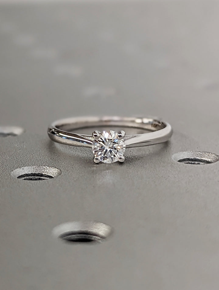 0.50CT Round Cut Solitaire Lab Grown Diamond Engagement Ring For Women