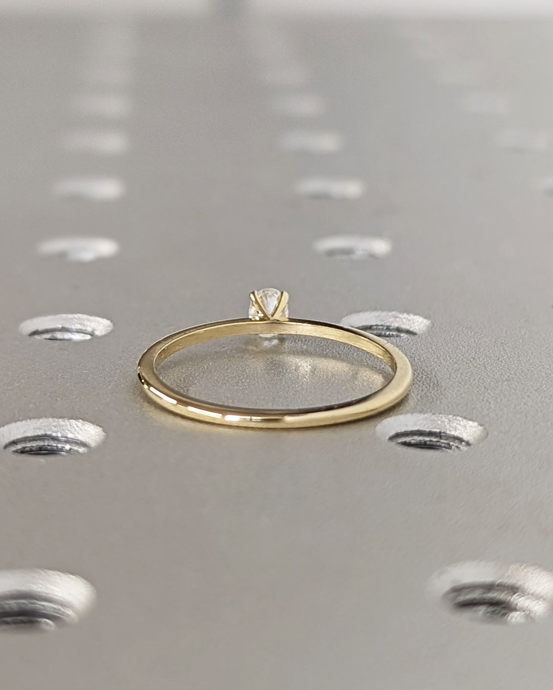 0.25CT Oval Cut Solitaire Lab Grown Diamond Engagement Ring For Women