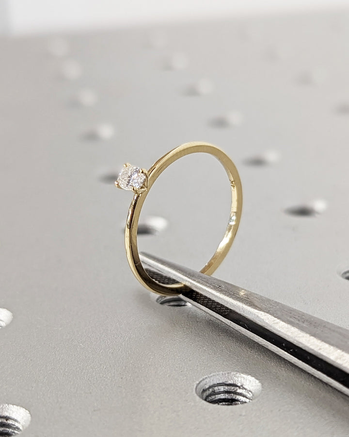 0.25CT Oval Cut Solitaire Lab Grown Diamond Engagement Ring For Women