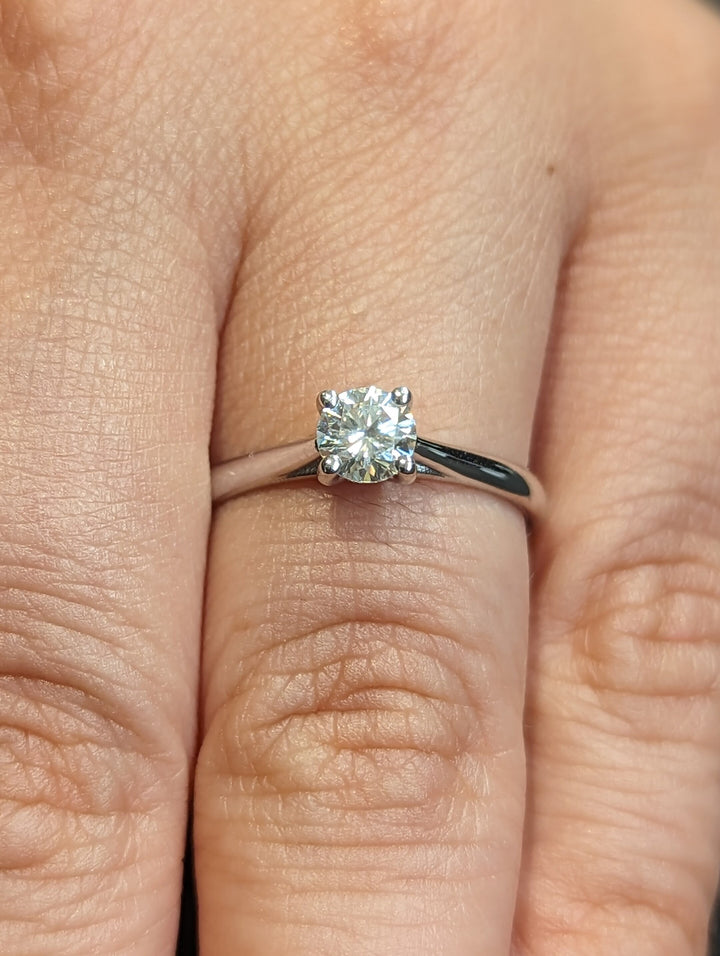0.50CT Round Cut Solitaire Lab Grown Diamond Engagement Ring For Women