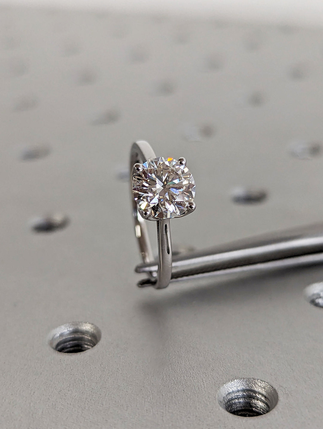 1.50CT Round Cut Solitaire Lab Grown Diamond Engagement Ring For Her Minimalist Wedding Ring