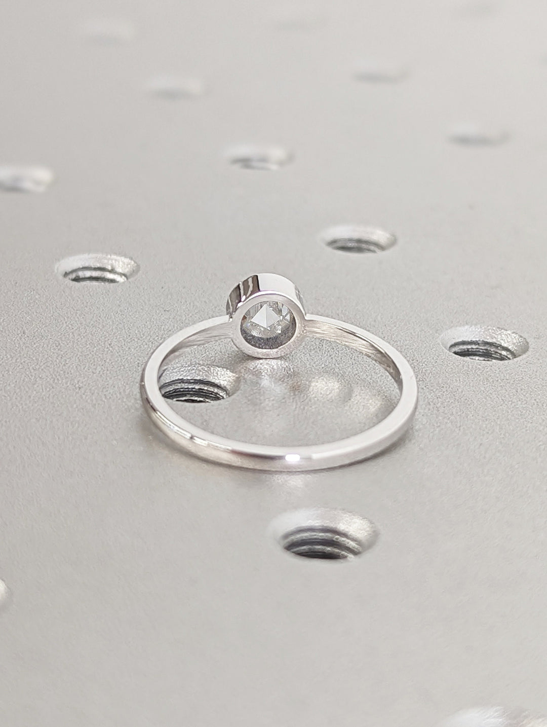 0.50CT Round IGI Certified Lab Grown Bezel Set Diamond Engagement Ring Anniversary Gift