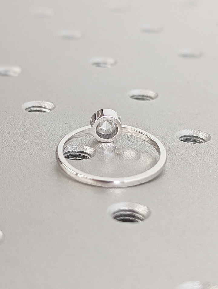 0.50CT Round IGI Certified Lab Grown Bezel Set Diamond Engagement Ring Anniversary Gift