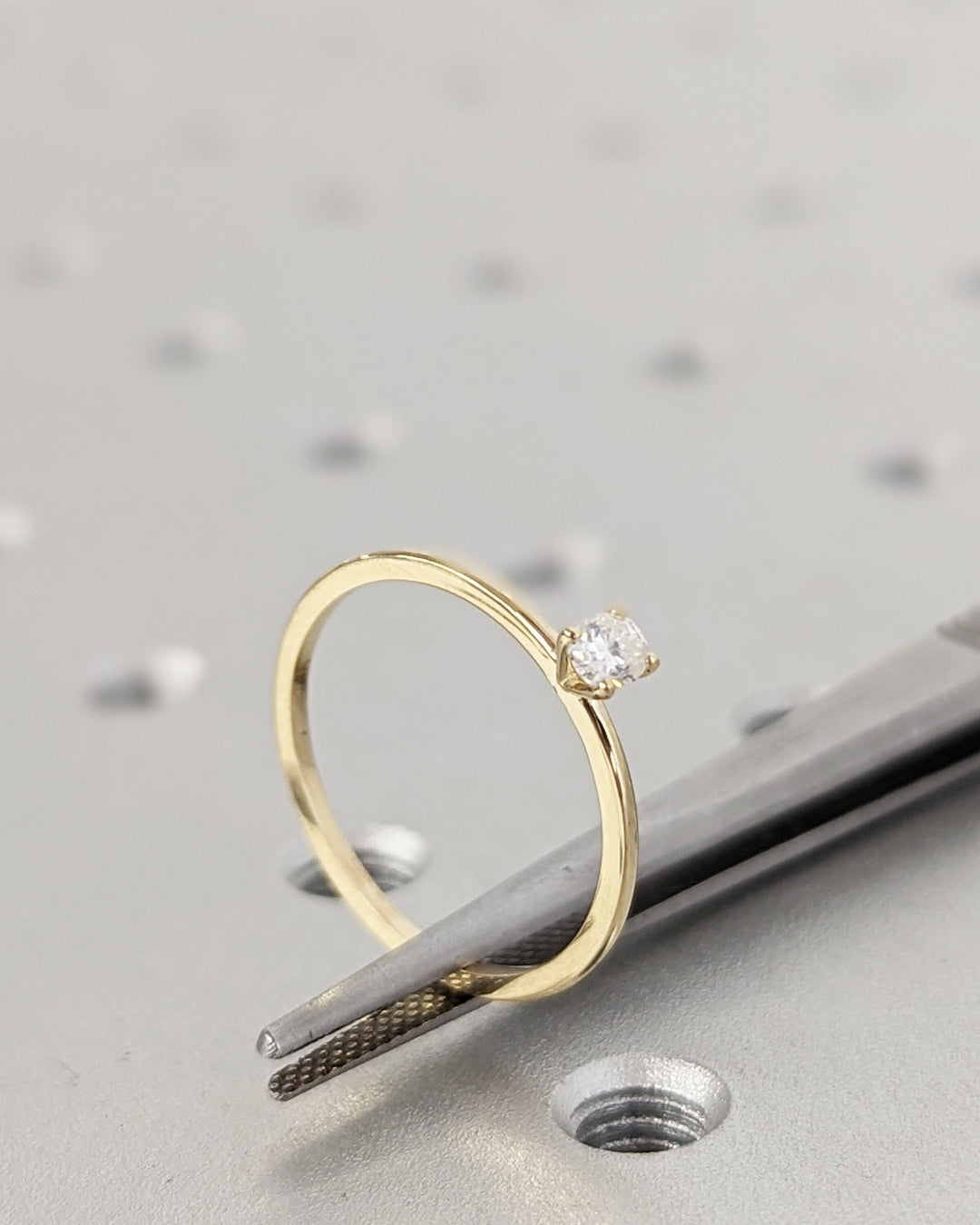 0.25CT Oval Cut Solitaire Lab Grown Diamond Engagement Ring For Women
