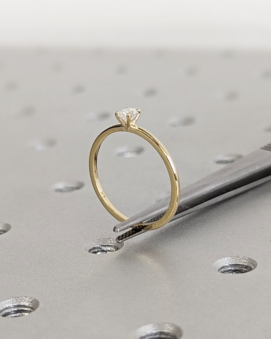 0.25CT Oval Cut Solitaire Lab Grown Diamond Engagement Ring For Women